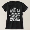 Search for substitute teacher tshirts Job