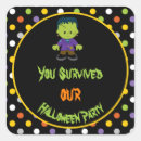 Search for monster party stickers Trick or treat