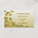 Search for autumn leaves business cards Nature