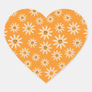Search for retro heart stickers Orange