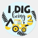 Search for digger stickers Boy birthday