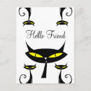 Search for mid century modern postcards Black cat