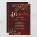 Search for glamorous 40th birthday invitations Forty