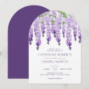 Search for wisteria wedding invitations Purple floral