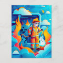 Search for firefighting postcards Firetruck
