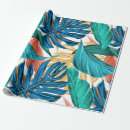 Search for green leaves wrapping paper Tropical