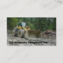 Search for heavy equipment business cards Industrial
