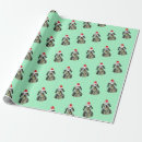 Search for black and white santa wrapping paper Dog