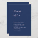 Search for simple navy blue wedding invitations Contemporary