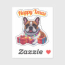 Search for cute french bulldog stickers Merry christmas