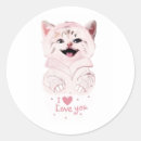 Search for pink kitten stickers Cute