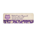 Search for purple owl return address labels For her