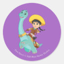 Search for vest stickers Happy cowgirl on dinosaur