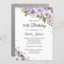 Search for silver 30th birthday invitations Glitter