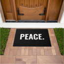 Search for peace sign doormats Minimalist