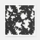 Search for black and white cow napkins Rustic