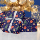 Search for blue christmas wrapping paper Vintage