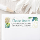 Search for hawaiian flowers return address labels Birthday