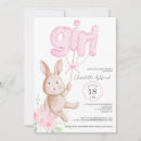 Search for floral bunny invitations Pink blush