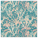 Search for teal and coral fabric Contemporary