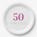 Search for pink paper plates 50th birthday party