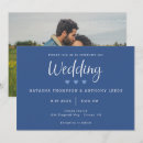 Search for three photo invitations Blue