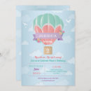 Search for hot air balloon party invitations Pink