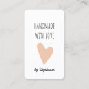 Search for handmade with love business cards Heart