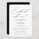Search for celebrate with us wedding invitations Black and white