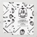 Search for hockey birthday invitations Black
