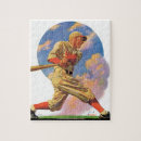 Search for vintage baseball puzzles Norman rockwell