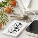 Search for music notes key rings Black and white
