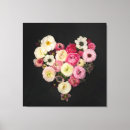 Search for heart canvas prints Black
