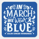 Search for colon cancer awareness stickers Blue