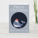 Search for whales christmas cards Blue