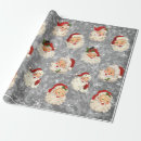 Search for christmas santa wrapping paper Vintage