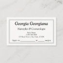 Search for salon appointment cards Simple