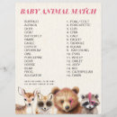 Search for baby animal match games Girl baby shower