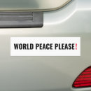 Search for peace bumper stickers No war