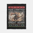 Search for funny christmas blankets Make christmas great again