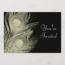 Search for white peacock invitations Black and white