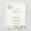 Search for green butterflies wedding invitations Floral