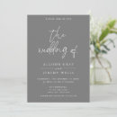Search for grey wedding invitations Minimalist