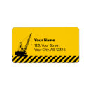 Search for construction return address labels Black