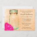 Search for mason jar bridal shower invitations Pink