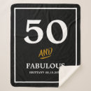 Search for 50th birthday blankets 50 and fabulous