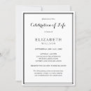Search for celebration of life memorial invitations Order of service