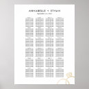 Search for simple wedding seating charts Black and white