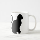 Search for cat silhouette mugs Black and white