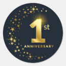 Search for first anniversary stickers Typography